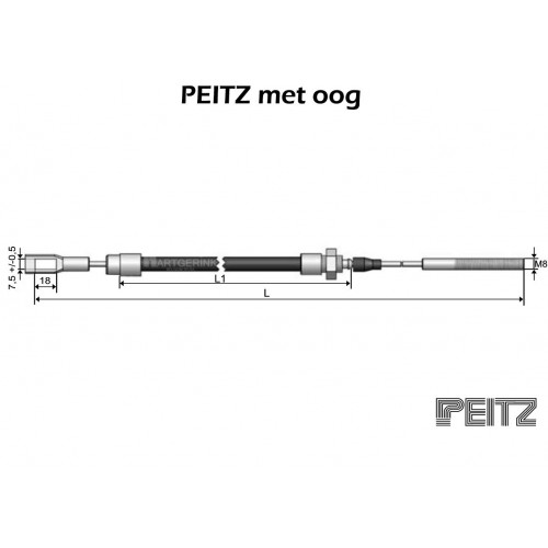 Remkabel PEITZ 1100mm